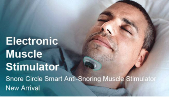 Dispositivo Electronico Anti-Ronquido contrae el musculo al roncar