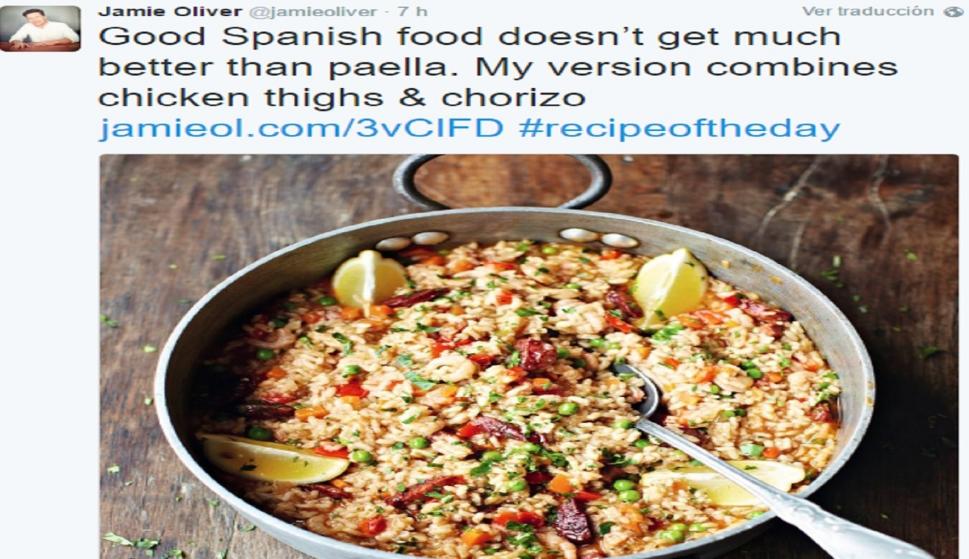 La Paella De Jamie Oliver Lleva Chorizo Y Enciende A Las Redes Sociales